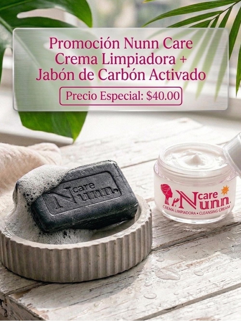Nunn Care Crema Limpiadora & Nunn Care Carbon Activado Duo